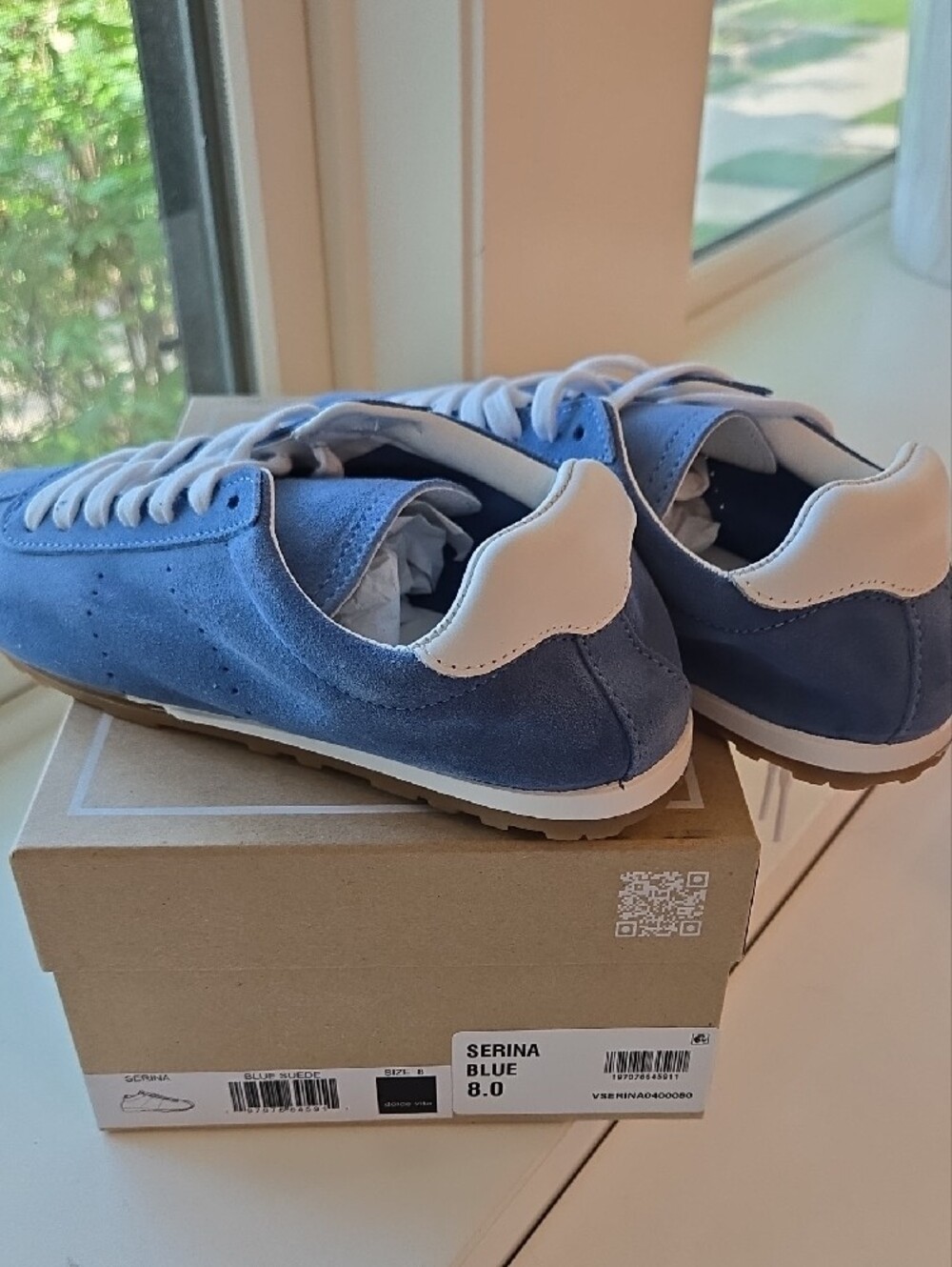 Dolce Vita Serina Light Blue Suede Women's Sneakers - Picture 6 of 6